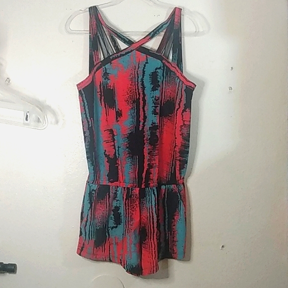 Fabletics Liza romper Heatwave print lightweight fabric, pockets, back zipper S - Picture 3 of 15